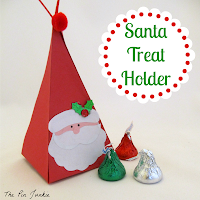 paper santa treat holder