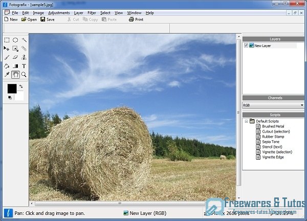 Fotografix : un logiciel portable d'édition de photos