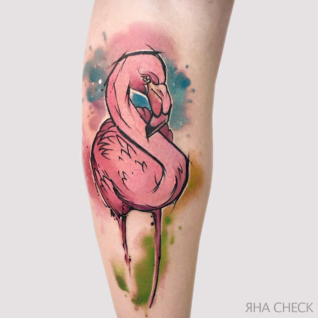 Tatuagens de flamingo para as mulheres Tatuagens de flamingo para as mulheres