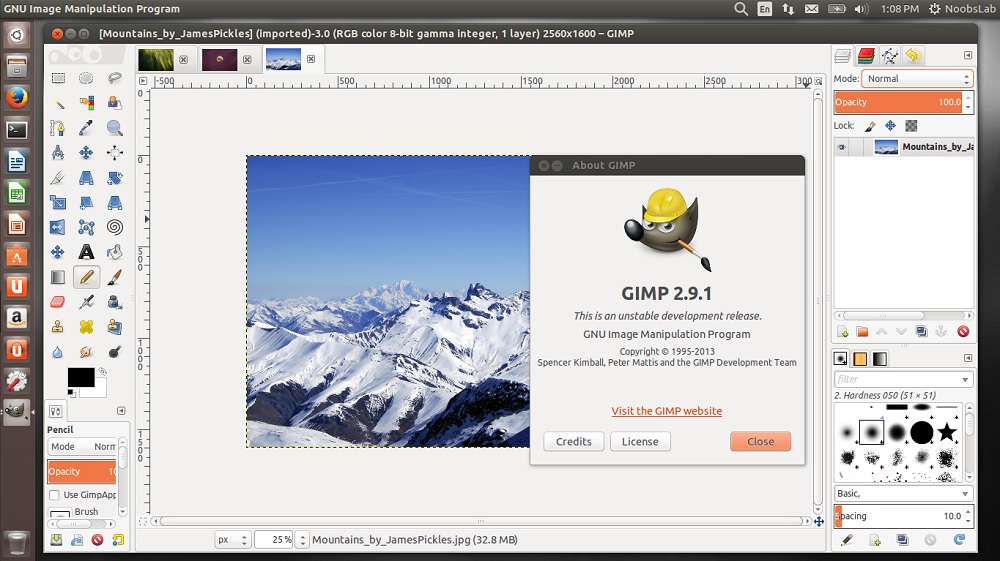 Versión Gimp 2.9.1 disponible vía PPA Instalar Mint / Ubun 