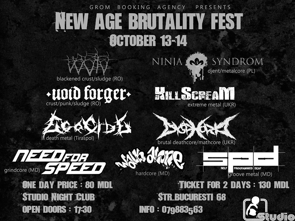 Brutal Basarabia 13 14 Octombrie 2017 New Age Brutality Fest Club Studio Chisinau