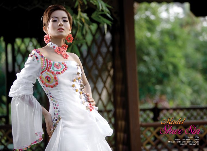 Myanmar Super Model Shwe Sins Beautiful Outdoor Fashion Photos