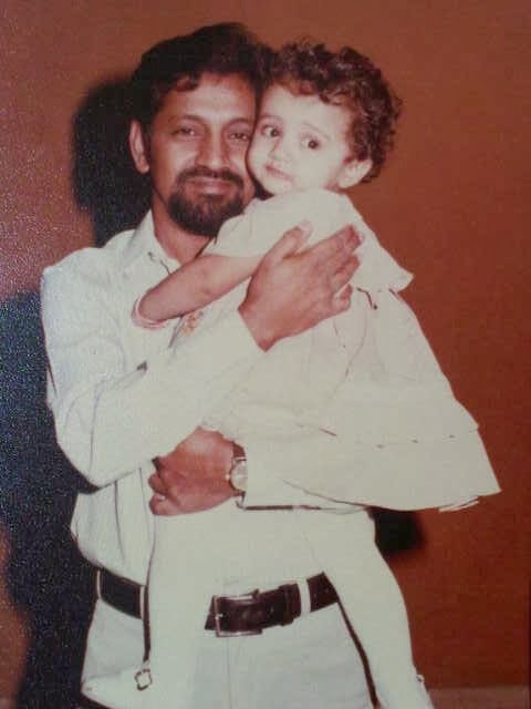 Actress Trisha Krishnan Childhood Photo with Father Krishnan | Actress Trisha Krishnan Childhood Photos | Real-Life Photos