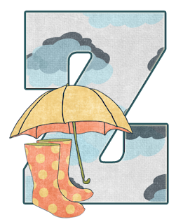 Abecedario Día de Lluvia. Raining Day Alphabet.