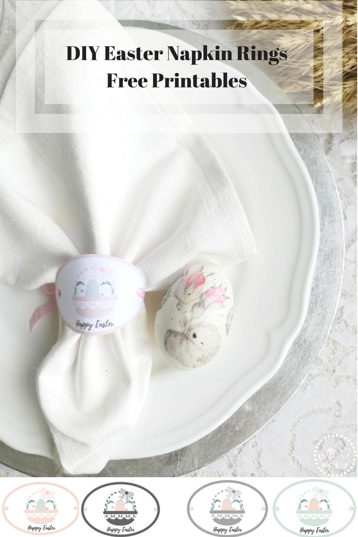 DIY Easter Napkin Rings / Free Printables Home Chic Club DIY Easter