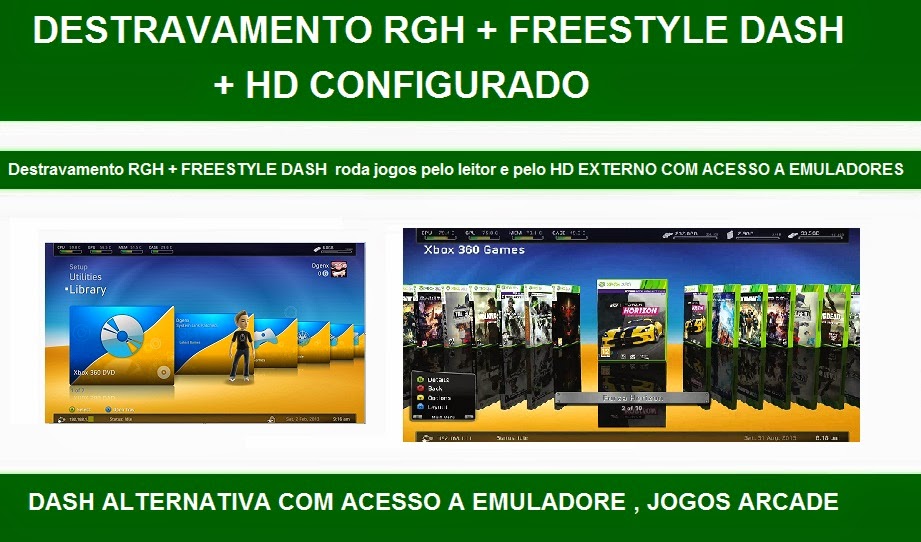 Jogos para Xbox 360 Desbloqueado LT 3.0 2.0 ou RGH/JTAG