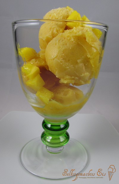 Birnen-Mango-Mandarinen Eis