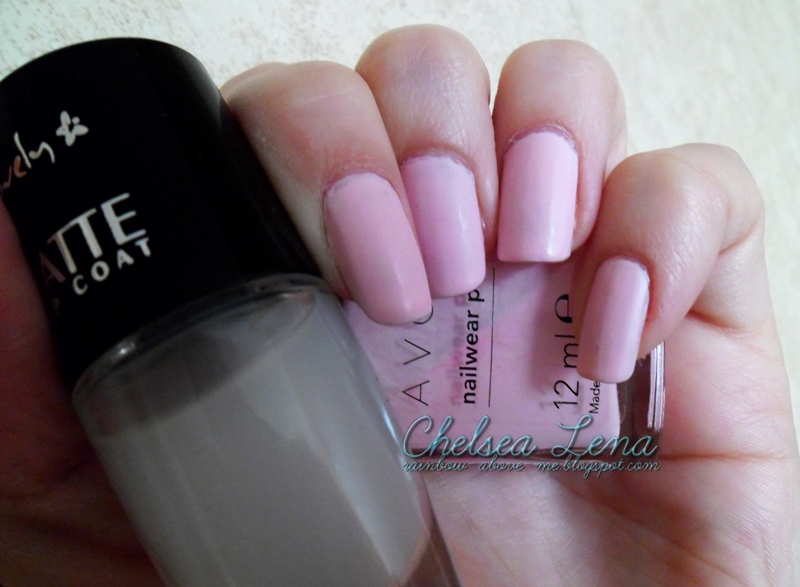 Pastel pink manicure