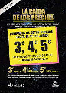 Cines Artesiete. Ofertas