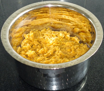 dal jaggery cooked till lump