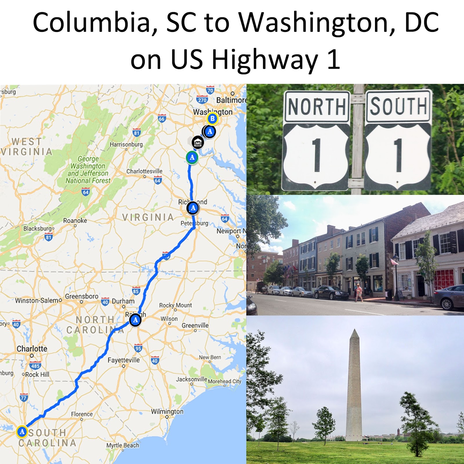 48 No Interstate US 1 Columbia, SC to Washington, DC