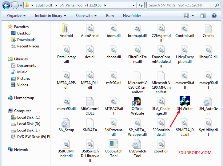 How to Use SN Write Tool EduDroid1