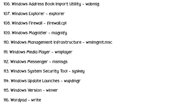 Most Important Run Commands Important RUN Commands For Windows | My Tricks