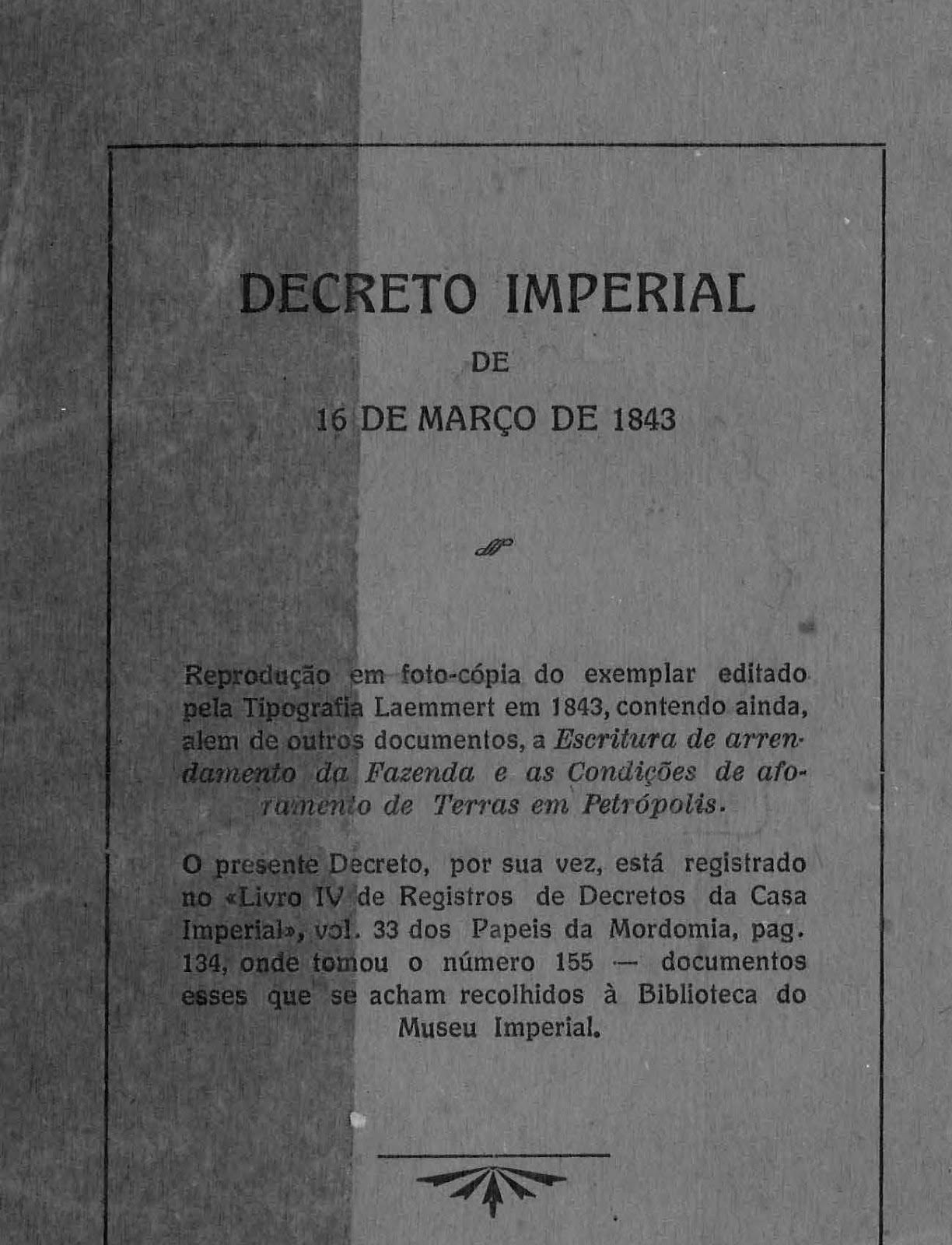 Realitas Decretolei 155 de 16 de Março de 1843