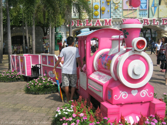Pink train at Dreamworld Bangkok
