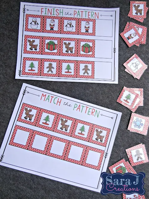 Preschool activities with a Christmas theme.  