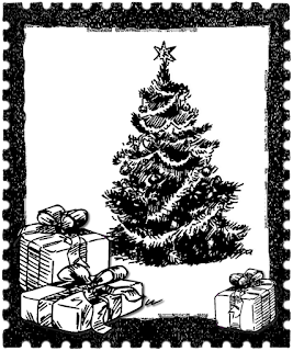 Clipart Weihnachtsbriefmarke