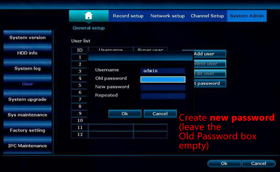 Reset password on Zosi NVR