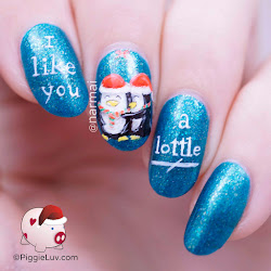 nail christmas mistletoe nails penguins holiday designs piggieluv under painted