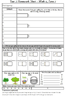 Down Under Teacher: Homework in Grade 2