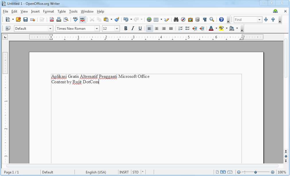 Ilustrasi OpenOffice.org, alternatif Microsoft Office