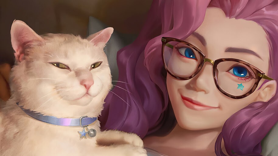 Seraphine, LoL with Cat, 4K, #5.2675