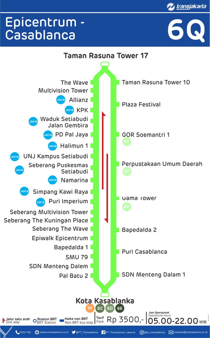 peta rute transjakarta epicentrum casablanca