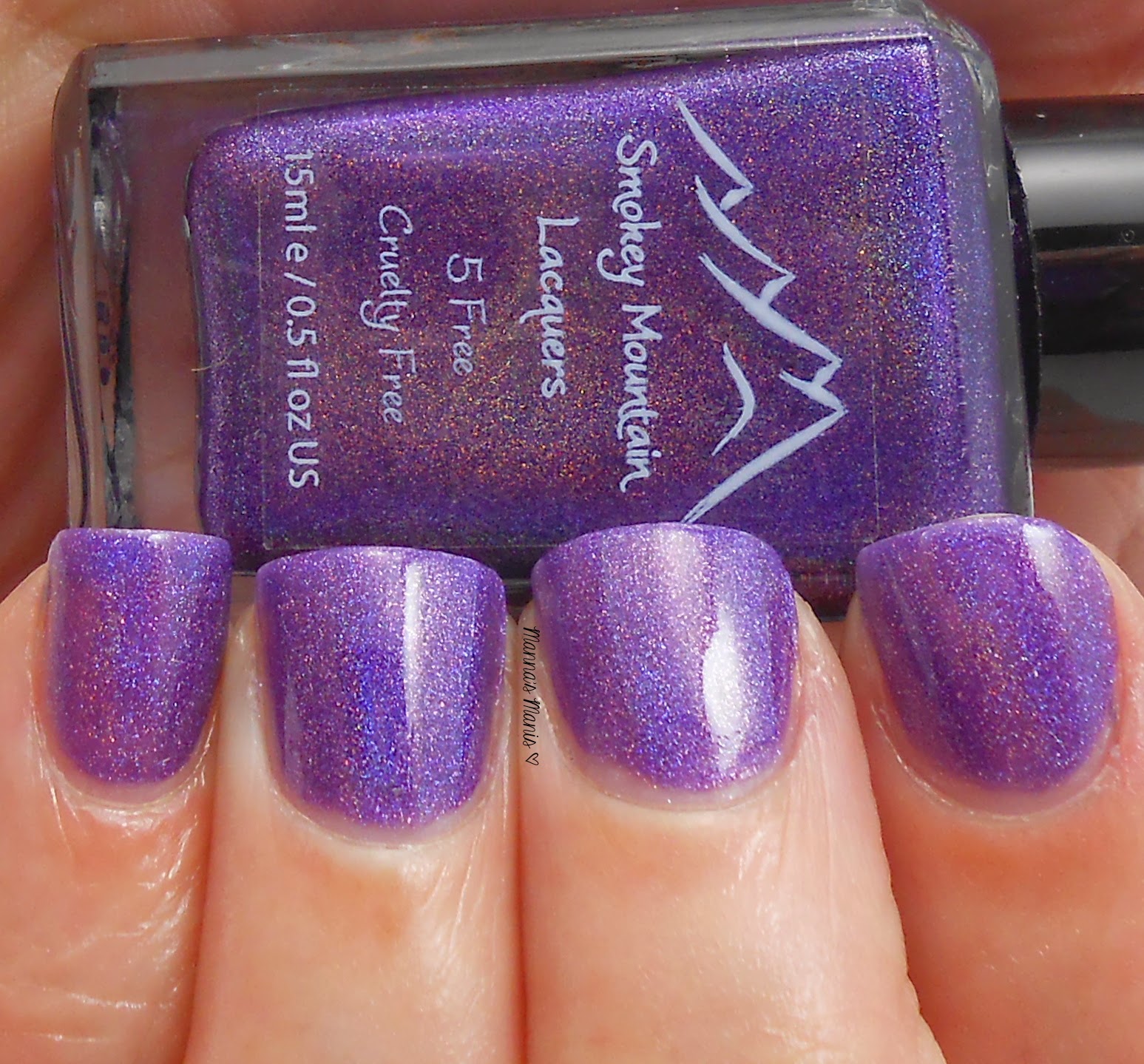 smokey mountain lacquers plumtastic, a purple holographic nail polish