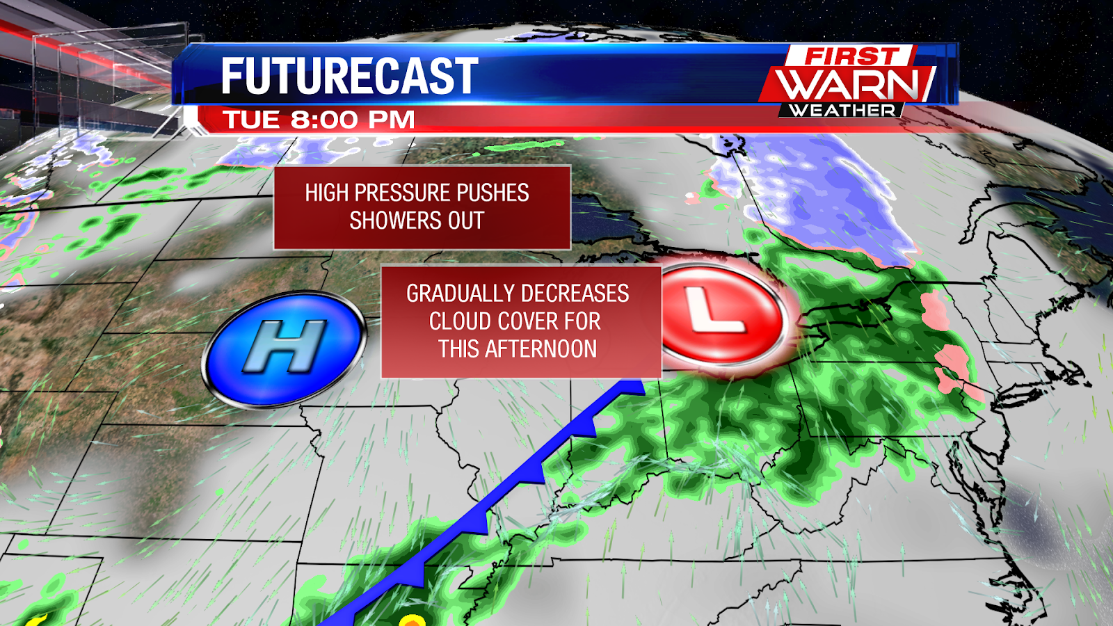 this high pressure system will move in as we progress through the afternoon it ll gradually decrease our cloud cover bringing us our best chances for this high pressure system will move in as we progress through the afternoon it ll gradually decrease our cloud cover bringing us our best chances for