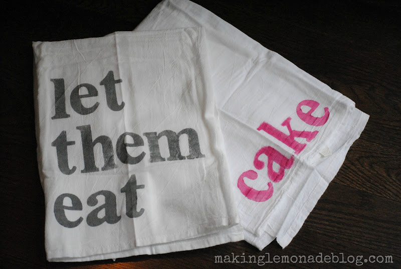 Stamped Tea Towel Tutorial