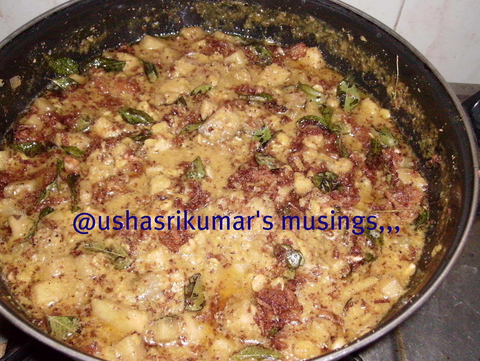 USHASRIKUMAR'S COOKSPACE AND MORE... YAM KOOTU CURRY