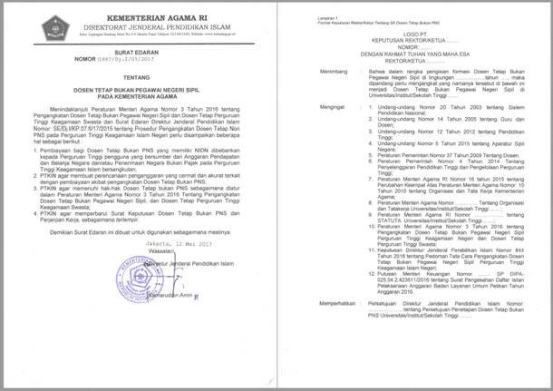 Surat Perjanjian Kerja Dosen Tetap Non Pns Bagi Contoh Surat Surat Perjanjian Kerja Dosen Tetap Non Pns Bagi Contoh Surat
