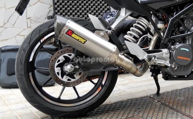 akrapovic full system exhaust for duke 390