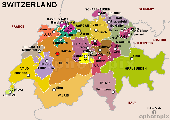 karta švicarske Švicarska: Ustroj države karta švicarske