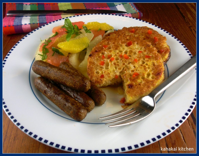 Kahakai Kitchen Breakfast Eggy Crumpets (for Dinner) from Jamie Oliver