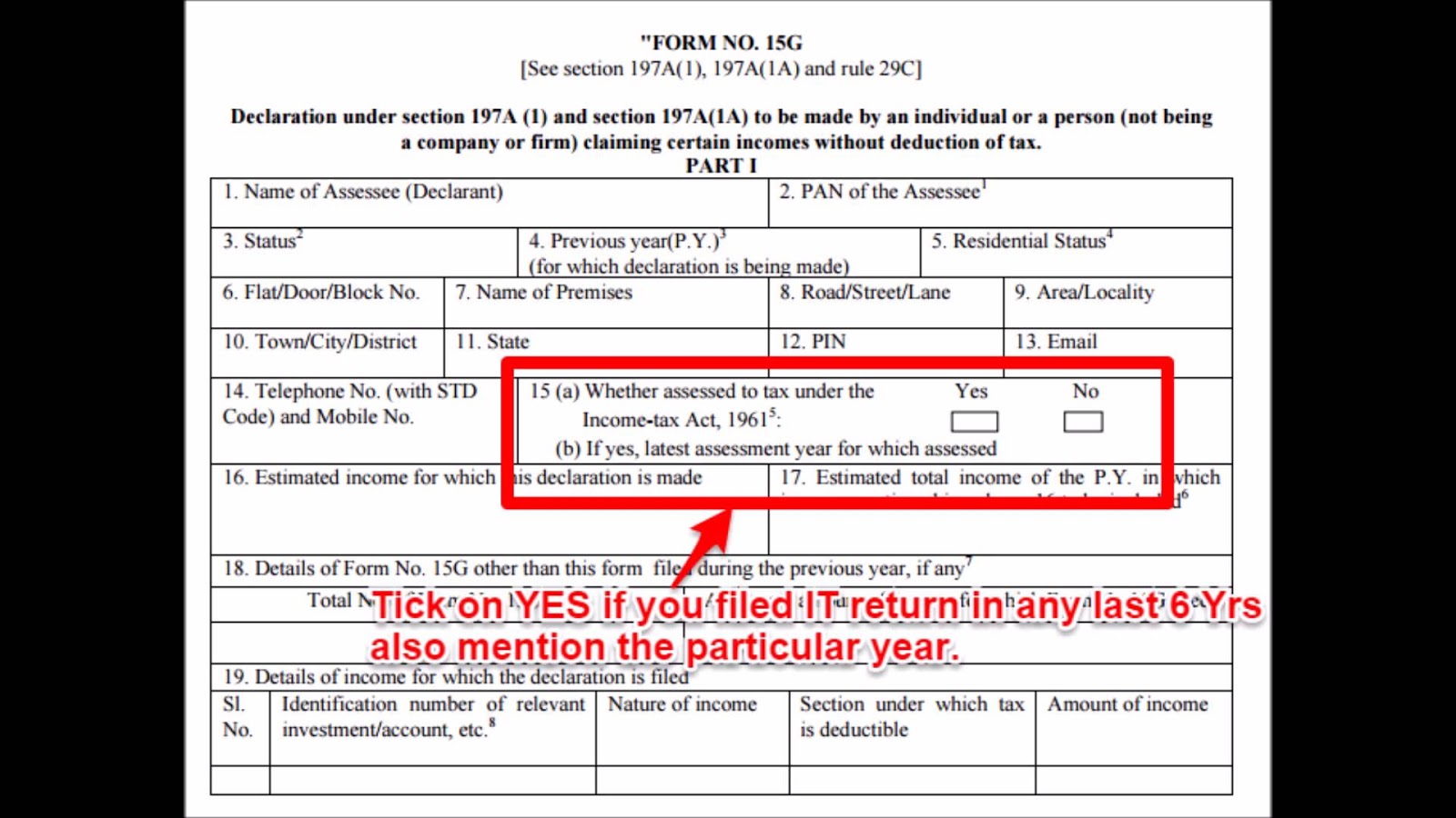 Declaration of interests. Filling in forms. Form 15. Online form. Fill the form.