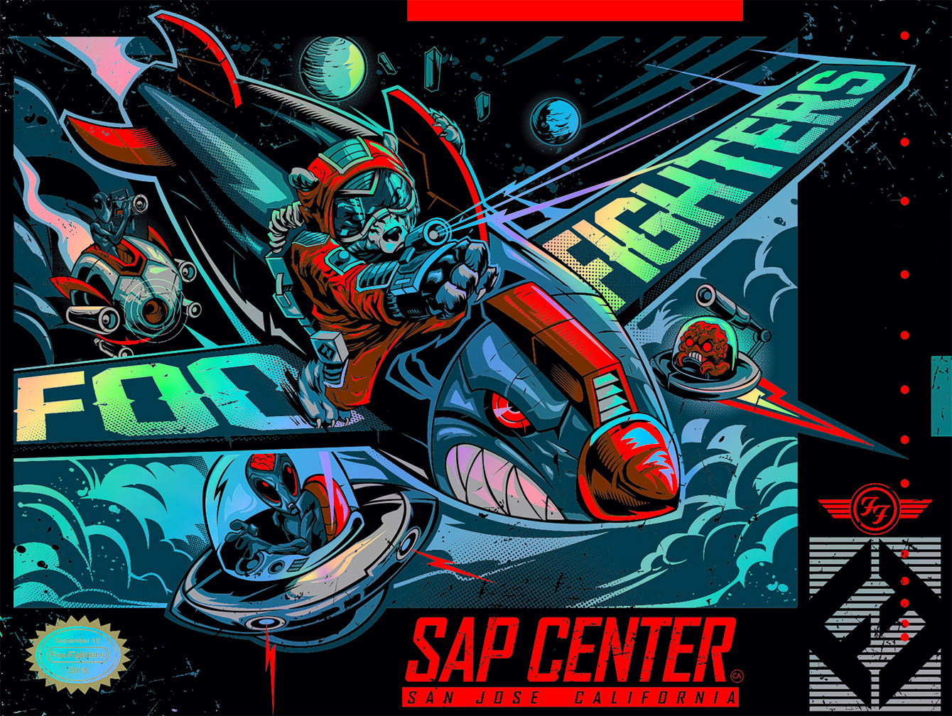 INSIDE THE ROCK POSTER FRAME BLOG Foo Fighters San Jose Print By Dayne