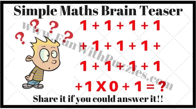 Simple Maths Brain Teaser