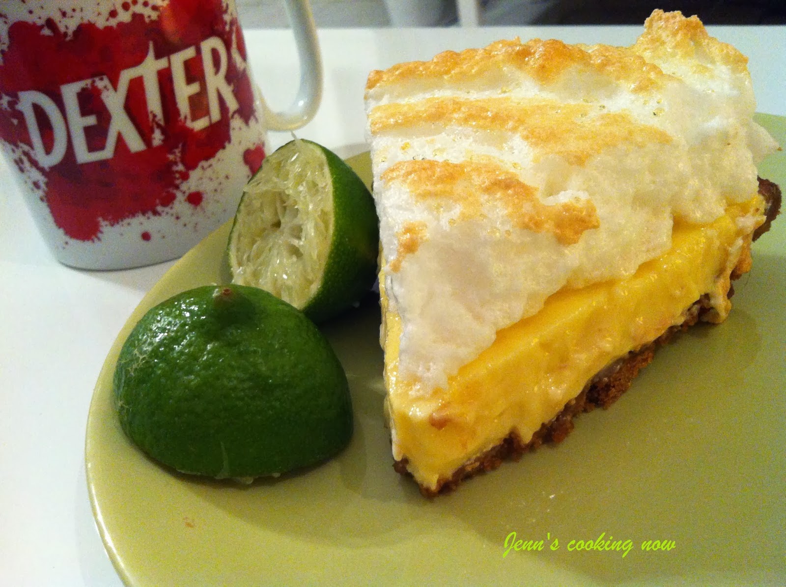 Jenn's cooking Key Lime Pie de Dexter où la tarte au citron vert meringuée
