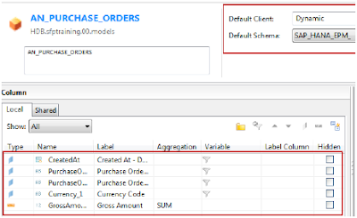 SAP HANA Analytical view