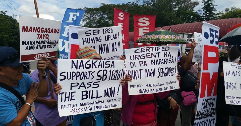 Partido Manggagawa (PM) Labor groups give final push to 'End ENDO Bill'