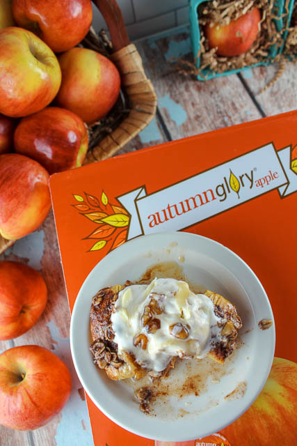  This delicious egg-free dessert is one the whole family will love! And it's much easier than making an actual pie! It's sweet and rich - and it's made even better with the sweet caramel flavor from Autumn Glory apples!