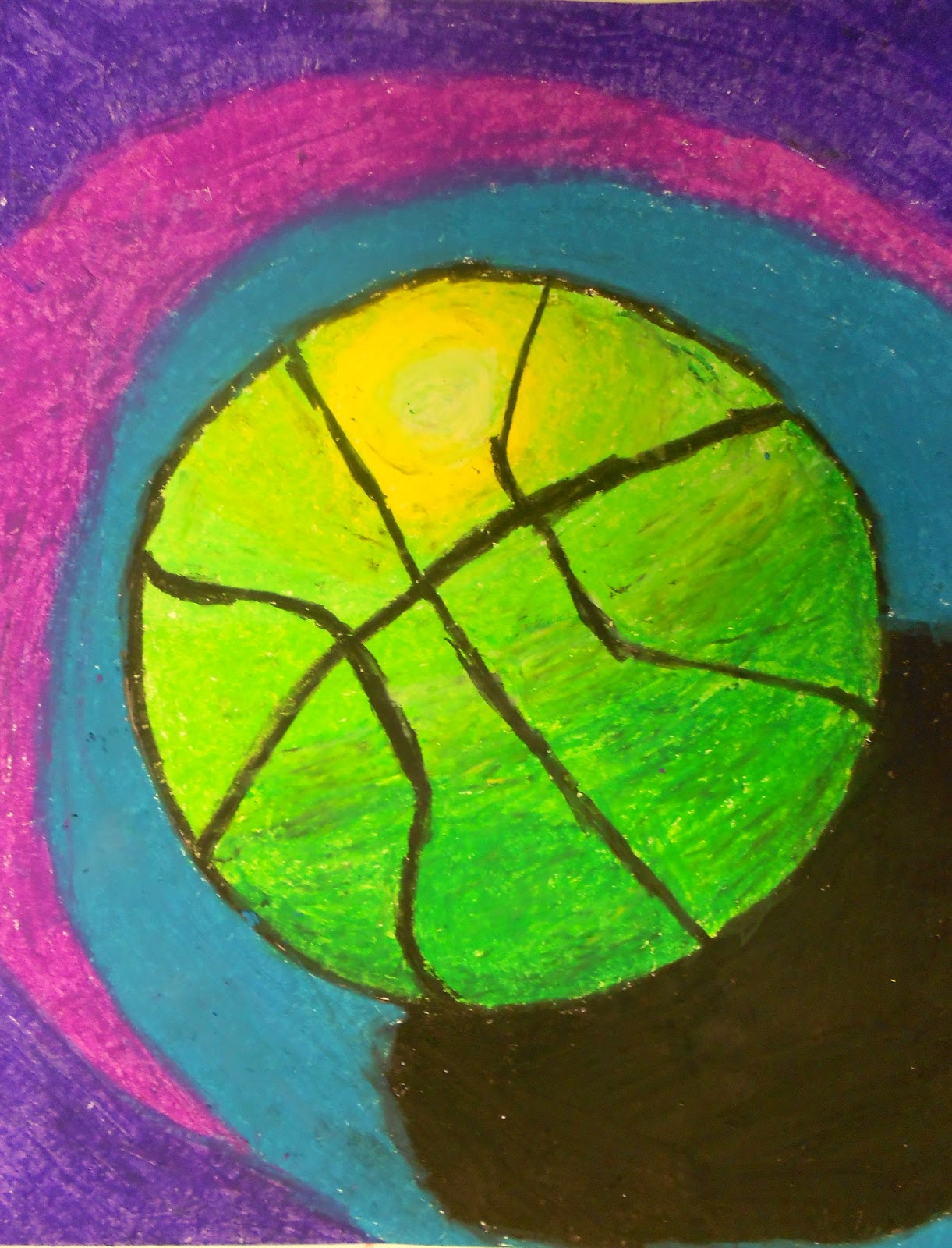 Art. Eat. Tie Dye. Repeat.: 6th Grade Form & Value Sports Balls
