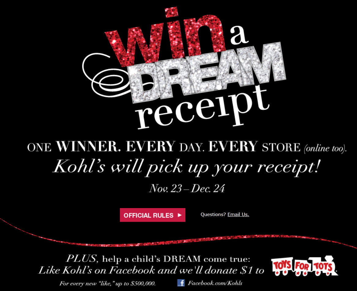 Barbara's Beat Win your receipt; A daily winner in every Kohl's