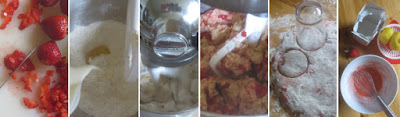 Zubereitung Strawberry Cream Scones, Zubereitung Erdbeer-Rahm-Scones