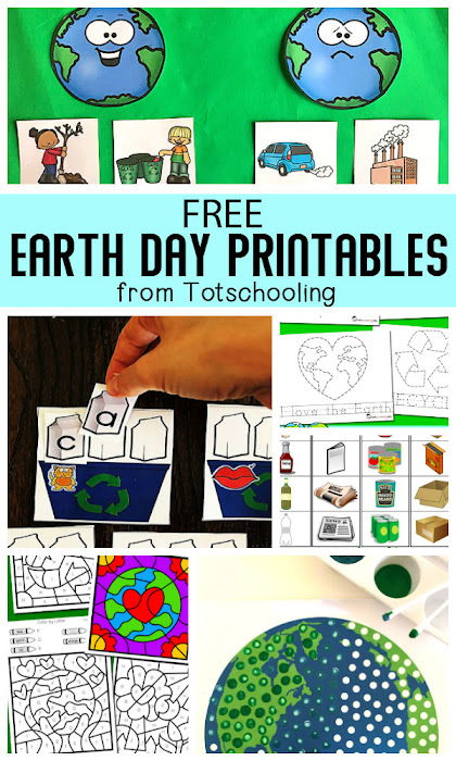 A collection of over 20 free educational Earth Day printables for toddlers, preschool, pre-k and kindergarten kids! A collection of over 20 free educational Earth Day printables for toddlers, preschool, pre-k and kindergarten kids!