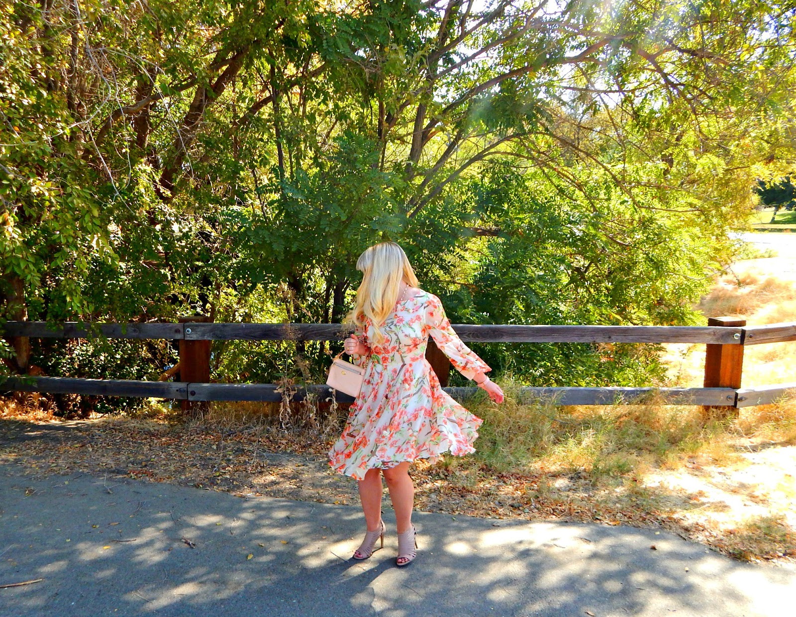 Fall Floral Dress Outfit
