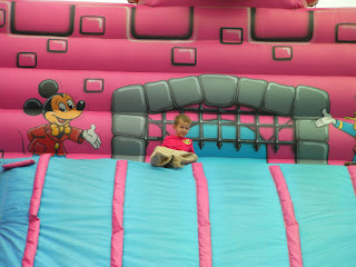 giant inflatable slide attraction at southsea common fair giant slide and hessian sliding bag