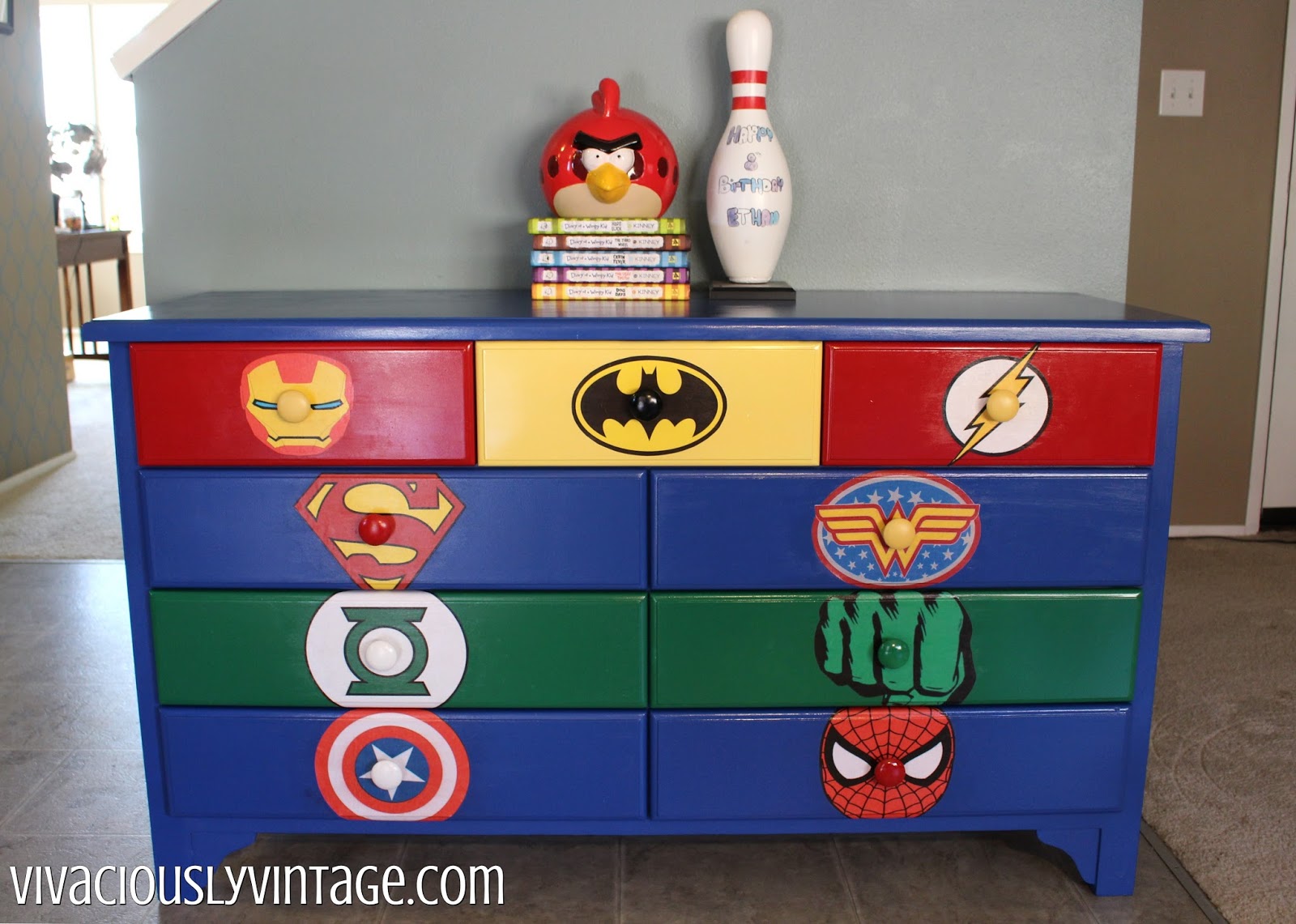 diy superhero dresser