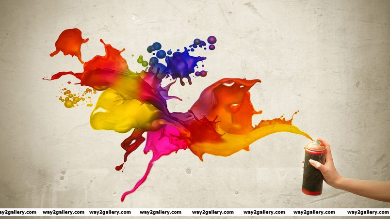 Colors spray wallpaper